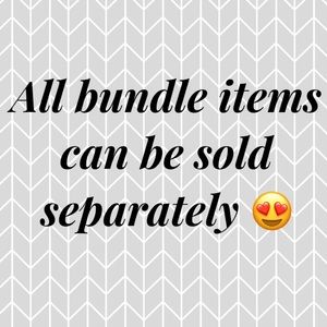 All items in sets can be sold separately.